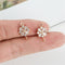 10pcs CZ Pave Flower Connector, Zircon Charm, Bracelet Necklace Pendant, Pave Charm, Gold Plated Over Brass