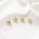 6pcs Real 18K Gold Plated Elephant Charm, Animal Charm, Elephant Drop,Jewelry Making