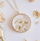 Custom Wedding Bouquet (made to order) pressed flower resin necklaces