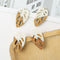 4pcs Epoxy Resin Pendants, Leaves Translucent White Resin Findings, Wood and Resin Pendant, Color Blocked, Large Round Charm