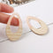 4pcs Epoxy Resin Pendants, Teardrop Translucent White Resin Findings, Wood and Resin Pendant, Color Blocked, Large Round Charm