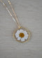 Real Flower Necklace/ Real Daisy Necklace / Botanical Jewelry / Flower Resin Necklace / Nature Necklace / Pressed Flower / Daisy Flower