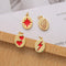 6pcs Nickel Free Real 18K Gold Plated Enamel Star Charm,Gold Initial Charm,Vermeil lightning Pendant,high quality