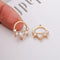 10pcs cz pave circle charm,bracelet necklace pendant,pave charm,gold plated over brass