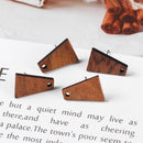 10pcs Trapezoid Wood Earrings, Ear Wire, Earrings Post, Bar Wood Earrings Studs,Diy Jewelry Accessories Craft Supplies