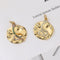 4pcs Nickel Free Real 18K Gold Plated Snake Charm,Gold Initial Charm,Vermeil Snake Pendant,cz pave eye Charm,high quality