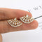 10pcs cz pave Fan Shape charm,bracelet necklace pendant,pave charm