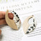 4pcs Epoxy Resin Pendants, Oval Translucent White Resin Findings, Wood and Resin Pendant, Color Blocked, Oval Wood Charm