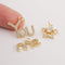 6PCS Real Gold Plated Cubic Zirconia Initial Letter YOU & ME Charms,Add A Charm,Initial Charms Letters No Tarnish