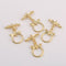 4set,Real Gold Bee Toggle Clasp, Clasp Set, Large Clasp , Easy Close Clasp Connector for Bracelet/Necklace, Jewellery Clasps