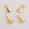 6pcs Real 18K Gold Plated Origami Airplane Charm,Bracelets Finding,Trendy Charm,Gold Initial Charm