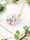 Preserved forget-me-not pendant necklace on gold plated chain / boho chic / pressed flowers / jewellery / floral