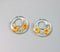 4pcs Resin pressed flower pendant charm