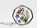 Real Flowers Encased in Resin, Pressed Flower Jewelry, Terrarium Necklace Resin, Forget Me Not Necklace, Locket