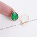 10PCS Teardrop Imitation Opal, Resin Opal Charm, Resin Druzy Pendant Charm Drop, Bezel Gem Druzy, Link, Jewelry Findings