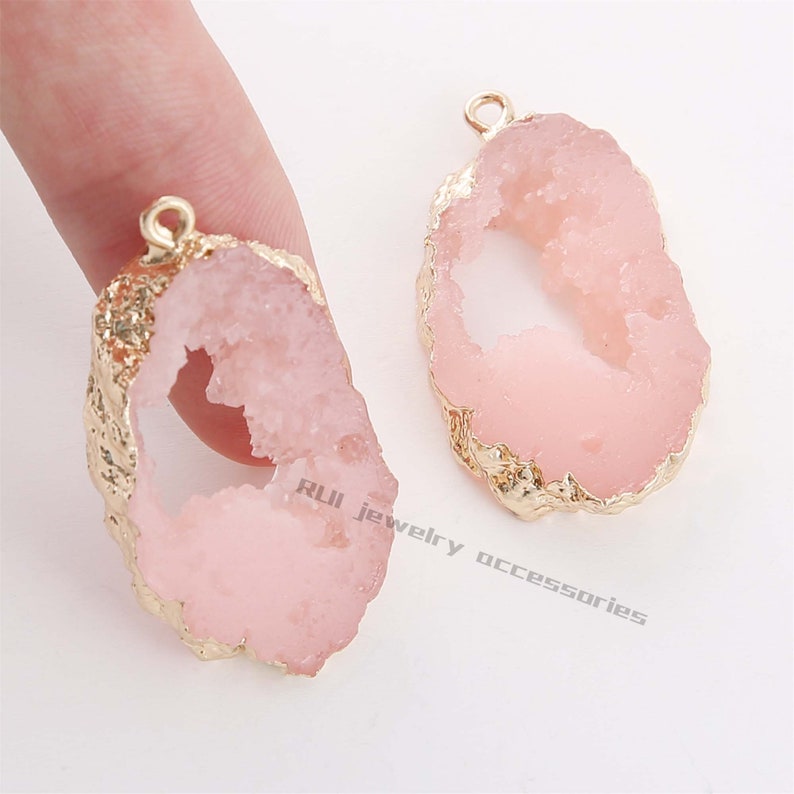 10PCS Large Oval Imitation Druzy, Druzy Charm, Resin Druzy Pendant Charm Drop, Bezel Gem Druzy, Jewelry Findings