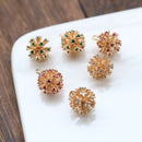 10pcs CZ Pave Charm, 10mm round Zircon Pendant Charm, Jewelry Making, Material Craft Supplies, wholesale prices