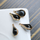 10pcs Teardrop Clear Crystal Glass Pendant Charm, Lucite beads, Bezel Gemstone, wholesale prices