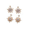 10PCS Sun flower Cubic Zirconia Snowflake Charms, CZ Pave Flower Pendant, Rhinestone Charm, diy jewelry accessories