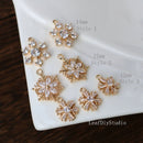 10PCS Snowflake Zirconia Charms, CZ Pave Flower Pendant, Rhinestone Charm, CZ Pave Snowflake diy Jewelry Making