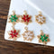 10PCS Gold Plated Cubic Zirconia Snowflake Charms, CZ Pave Flower Pendant, Rhinestone Charm, diy Jewelry Making