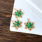 10PCS Gold Plated Cubic Zirconia Snowflake Charms, CZ Pave Flower Pendant, Rhinestone Charm, diy Jewelry Making