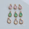 10pcs Teardrop Glass zircon Charm pendant, 7X10mm Zircon Charm, CZ Pave Pendant Charm, DIY earrings necklace pendant Jewelry Making 11 color