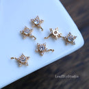 10pcs Five pointed star zircon Charm pendant, 7mm Zircon Charm, Star CZ Pave Pendant Charm, earrings bracelet necklace Jewelry Making