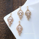 10pcs Teardrop CZ Pave Pendant Charm, zircon Charm Pendant, Diy Glass crystal Pave Charm, Jewelry Making Supplies