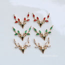 10pcs antlers CZ Pave Charm, zircon Charm Pendant, deer crystal Pave Charm, Jewelry Making Supplies