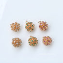 10pcs CZ Pave Charm, 10mm round Zircon Pendant Charm, Jewelry Making, Material Craft Supplies, wholesale prices