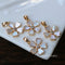 2pcs White fritillary Five petal flower Pendant Charm, earrings bracelet necklace pendant Jewelry Making,wholesale prices