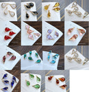 10pcs Teardrop Clear Crystal Glass Pendant Charm, Lucite beads, Bezel Gemstone, wholesale prices