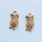 10pcs owl CZ Pave Charm, zircon owl Charm Pendant, crystal Pave Charm, owl Jewelry Making Supplies wholesale prices