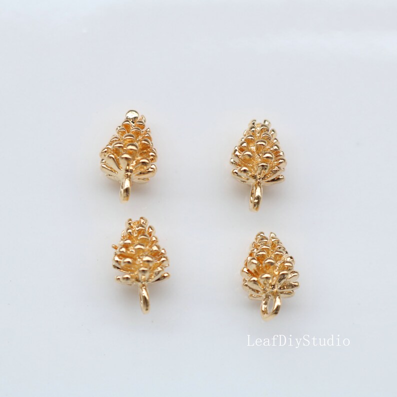 10pcs Pine cones Charm, 12x7mm Pine cones Charm Pendant, Pine cones Jewelry Making Supplies, wholesale prices