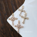 10pcs CZ Pave cross Charm, cros zircon Charm Pendant, crystal Pave Charm, cros Jewelry Making Supplies, wholesale prices