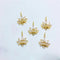 10PCS Crown Zirconia Snowflake Charms, CZ Pave Crown Pendant, Rhinestone Charm, diy Jewelry Making