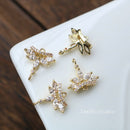 10PCS Crown Zirconia Snowflake Charms, CZ Pave Crown Pendant, Rhinestone Charm, diy Jewelry Making