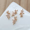 10PCS Flower branch Zirconia Connecto Charm Pedant, Flower CZ Pave Pendant, Rhinestone Charm, High Quality