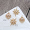 10pcs Four petals CZ Pave Charm, flower zircon Charm Pendant, crystal Pave Charm, wholesale prices, High Quality