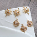 10pcs Four petals CZ Pave Charm, flower zircon Charm Pendant, crystal Pave Charm, wholesale prices, High Quality