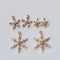 10pcs Five petal flower Zirconia pendant Charm, Six petal snowflake Pendant, diy Glass zircon pendant, DIY Jewelry Supply