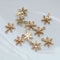 10pcs CZ Pave Snowflake Charm, Zircon Pendant, Snowflake Charm, 11mmmm Jewelry Making, Material Craft Supplies