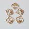 10pcs Four leaf clover Zirconia Charms, 24mm Small bridge and flowing water CZ Pave Flower Pendant, diy Jewelry Making