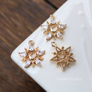 10pcs Five pointed star zircon Charm pendant, 15mm Zircon Charm, Star CZ Pave Pendant Charm, earrings bracelet necklace Jewelry Making