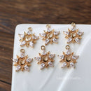 10pcs Five pointed star zircon Charm pendant, 15mm Zircon Charm, Star CZ Pave Pendant Charm, earrings bracelet necklace Jewelry Making