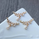 10pcs CZ Pave Charm, Zircon Branches Pendant, Branches Charm Connector, Jewelry Making,Material Craft Supplies