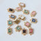 10pcs Rectangle CZ Pave Charm, Zircon squarePendant, Connector, 8x10mm/ 9mm, Jewelry Making, Material Craft Supplies