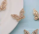 10pcs Big butterfly 22*19mm CZ Pave Charm, Zircon butterfly Connector, Zircon Jewelry Making, Material Craft Supplies