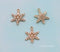 10pcs CZ Pave Snowflake Charm, Snowflake 13mm CZ Zircon Pendant, Zircon Jewelry Making, Material Craft Supplies